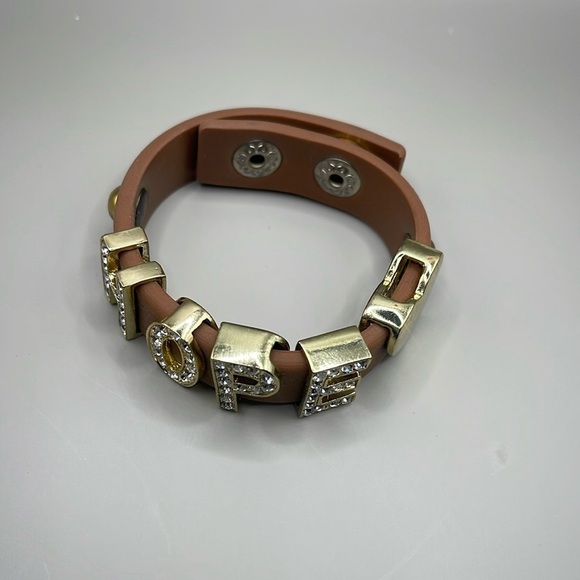 Brown HOPE Bracelet with Heart Charm - Picture 6 of 6